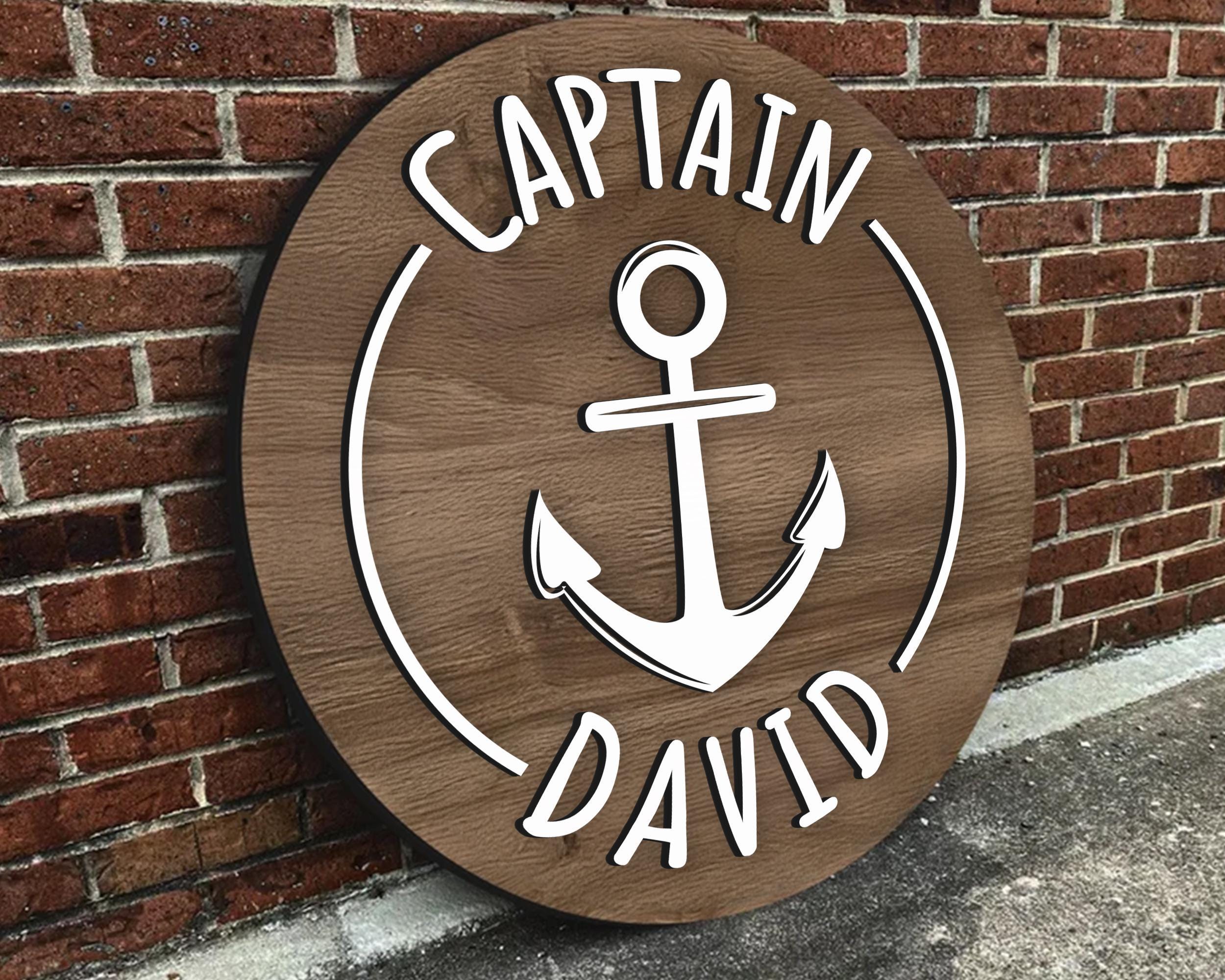 Personalized Name Sailor Sign, Housewarming Gift, Custom Sea Captain ...