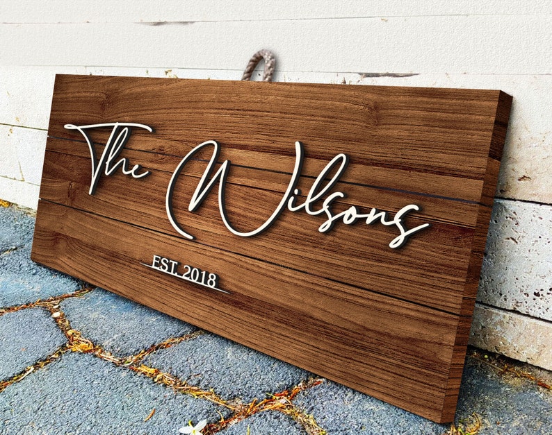 Personalized Wedding Gift, Last Name Established Sign, Family Name Sign, Wooden Sign, Custom Wood Sign, Anniversary gift, Couple Gift, Personalized Sign, Family Name, Wall Decor, Wooden Sign, welcome sign, Bar Sign, housewarming gift, christmas gift