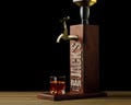Personalized Embossed Named Wooden Whiskey Dispenser, Bar, Home Bar, Pub and Pub Shed, Wine, Vodka, Liquor Dispenser, Wood Drink Fountain
