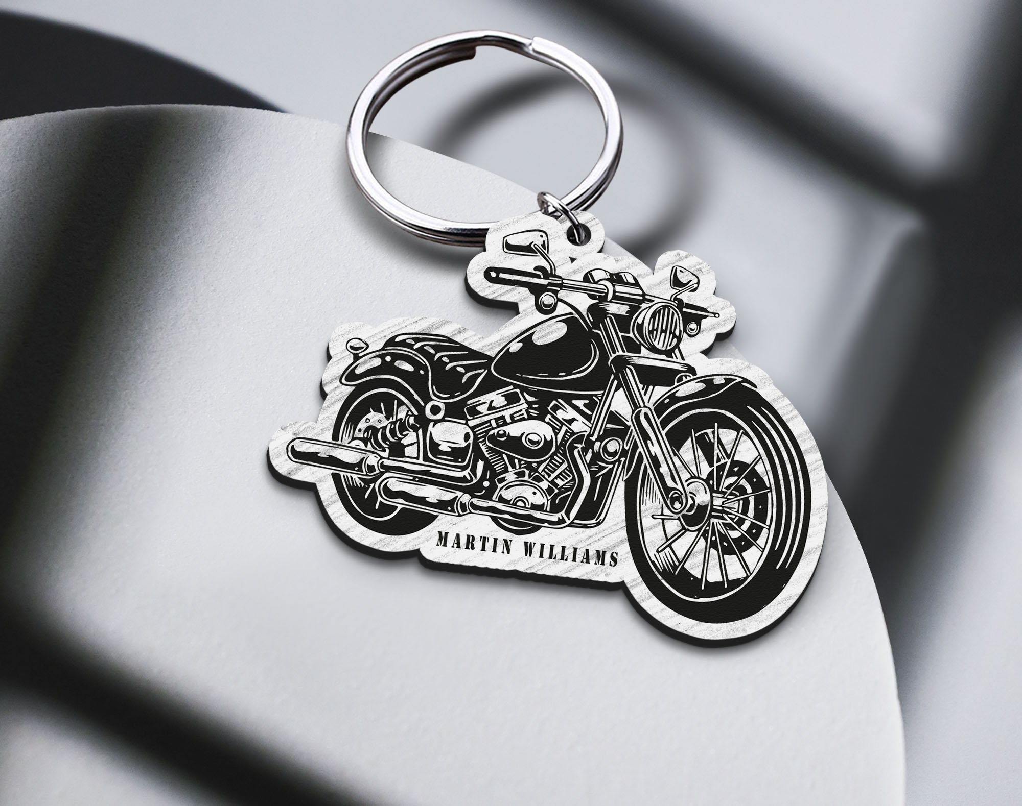 mvcen Personalized Keychain, Custom Key Tag Embroidery Car Key Chain , Customized Motorcycle Keychains for Men Women Boys and Girls