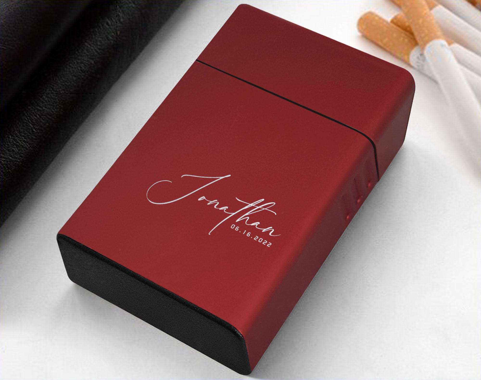 Personalized Laser Engraving Cigarette Holder, Cigarette Case Gift for  Smoker, Custom Cigarette Box, Metal Cigarette Case, Gift for Him