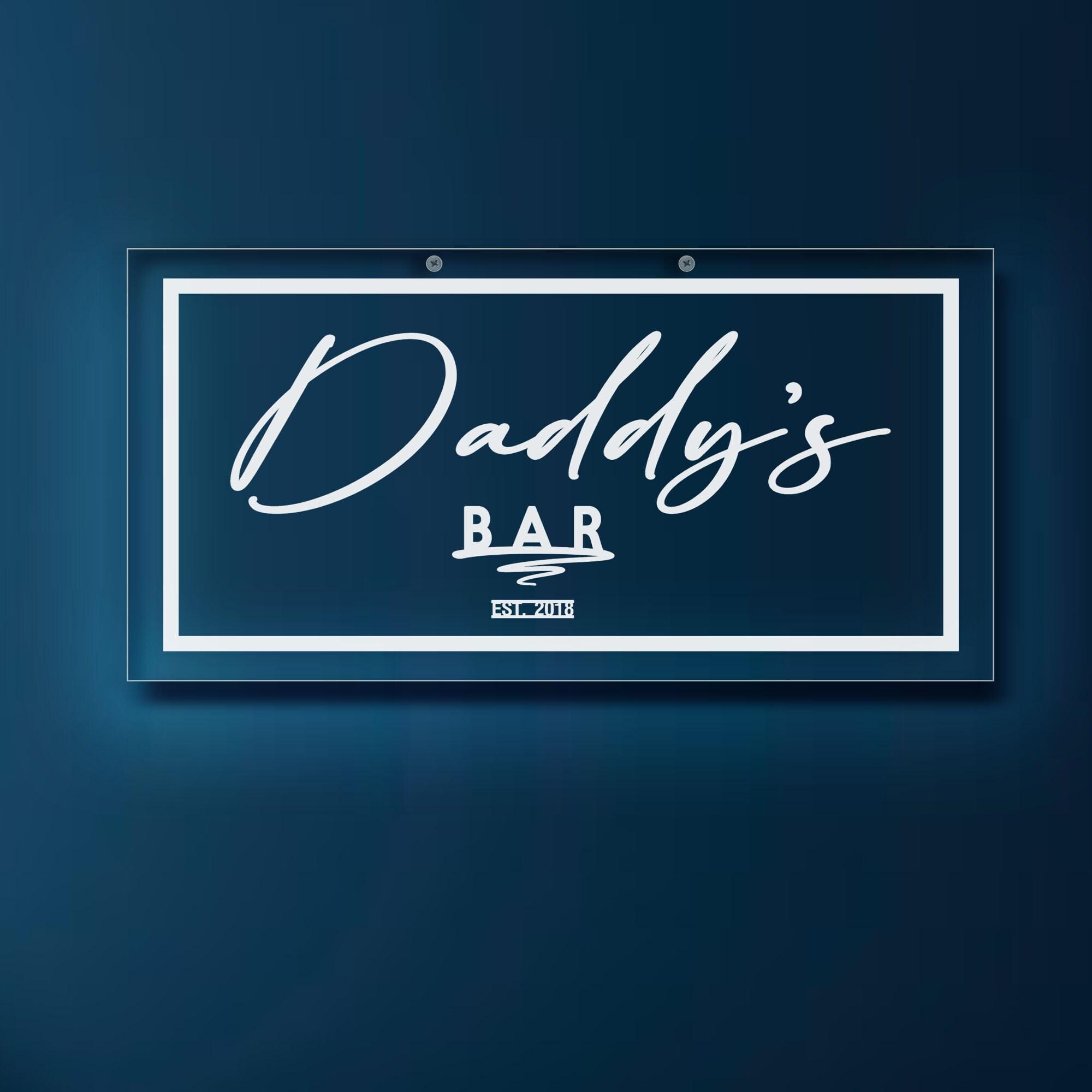 Personalized Clear Acrylic Bar Sign, Custom Bar Sign, Beer Pub, Man ...