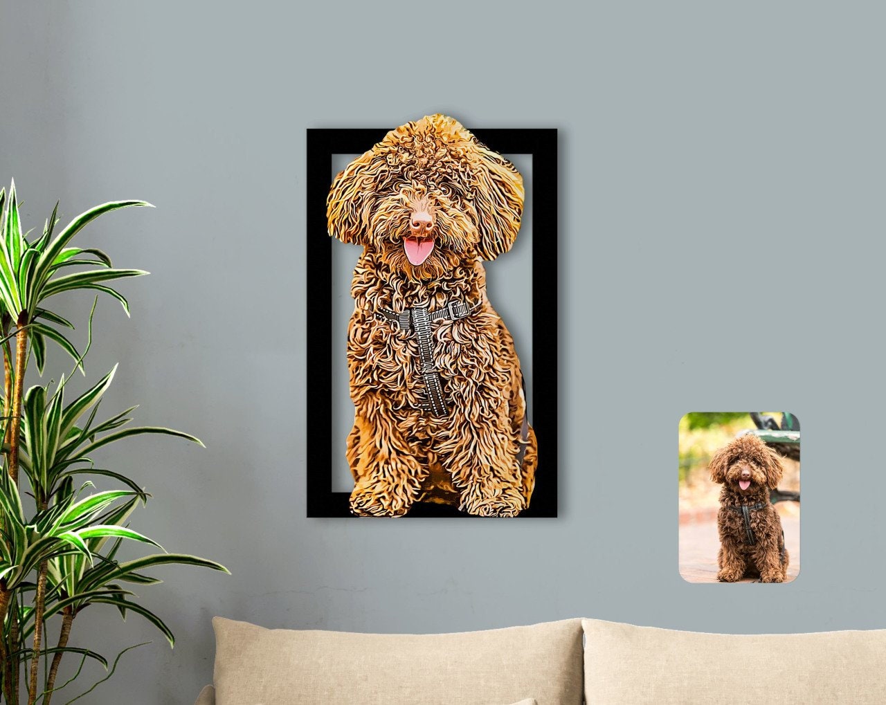 Personalized Cartoon Couple Wooden Wall Art Custom Etsy