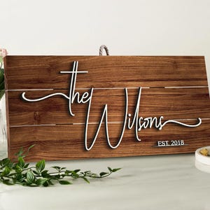 Custom Wood Sign, Personalized Family Name Sign, Last Name Pallet Sign, Wedding Gift, Home Wall Decor, Anniversary Gift, Housewarming Gift