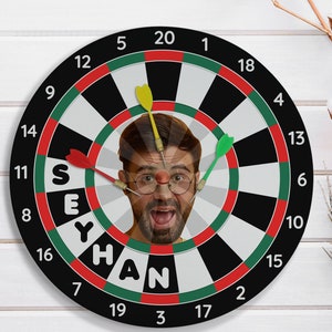 Personalized Photo And Name Entertainment 16 Inch 40cm Darts Play Set Gift For Friend Birthday Customized Dart Board Present Enjoyable image 2