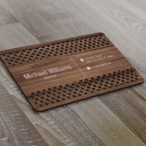 Personalized Wood Laser Cut Business Card, Custom Wooden Business Card, Personal Card, Busineess Card with Logo, Laser Cut Wood Card, company, Customer, business with logo, logo card, laser cut wood, laser cut card, gift for boss, gift for him