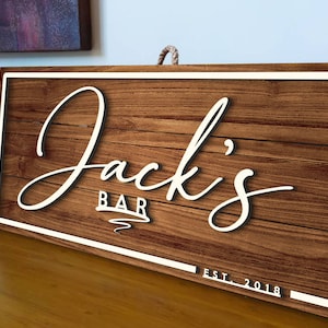 Custom Wooden Bar, Pub and Restaurant Sign, Personalized Man Cave Sign, Home Bar Sign, Pallet Sign, Bar Wall Decor, Welcome Sign, Bar Sign, Family Name Sign, Custom Wood Sign, Personalized Sign, Wall Decor,  wood sign, Name Sign, Bar Wall Hangings