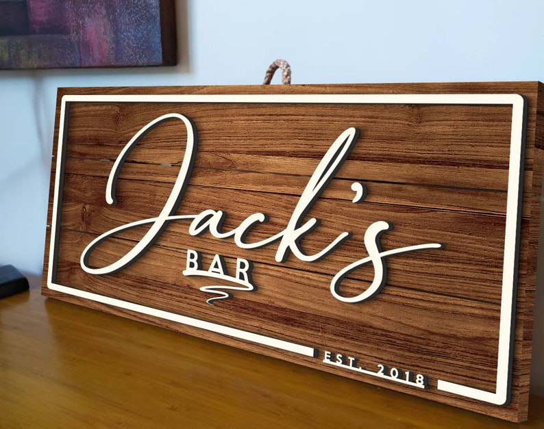 Custom Wooden Bar, Pub and Restaurant Sign, Personalized Man Cave Sign, Home Bar Sign, Pallet Sign, Bar Wall Decor, Welcome Sign, Bar Sign, Family Name Sign, Custom Wood Sign, Personalized Sign, Wall Decor,  wood sign, Name Sign, Bar Wall Hangings