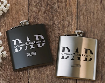 Personalised Laser Engraved Hip Flask, Custom 6oz Hipflask, Drinking Flask, Fathers Day Gift, Best Man Gift, Gift For Dad, Best Gift for Him