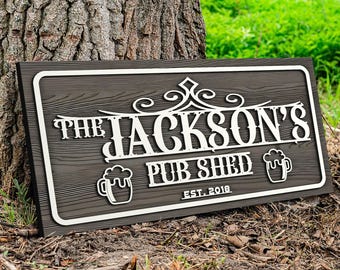 Personalisiertes Bourbon Bar Schild – Rundes Holzschild Mit Namen, Für Weinkeller & Bar