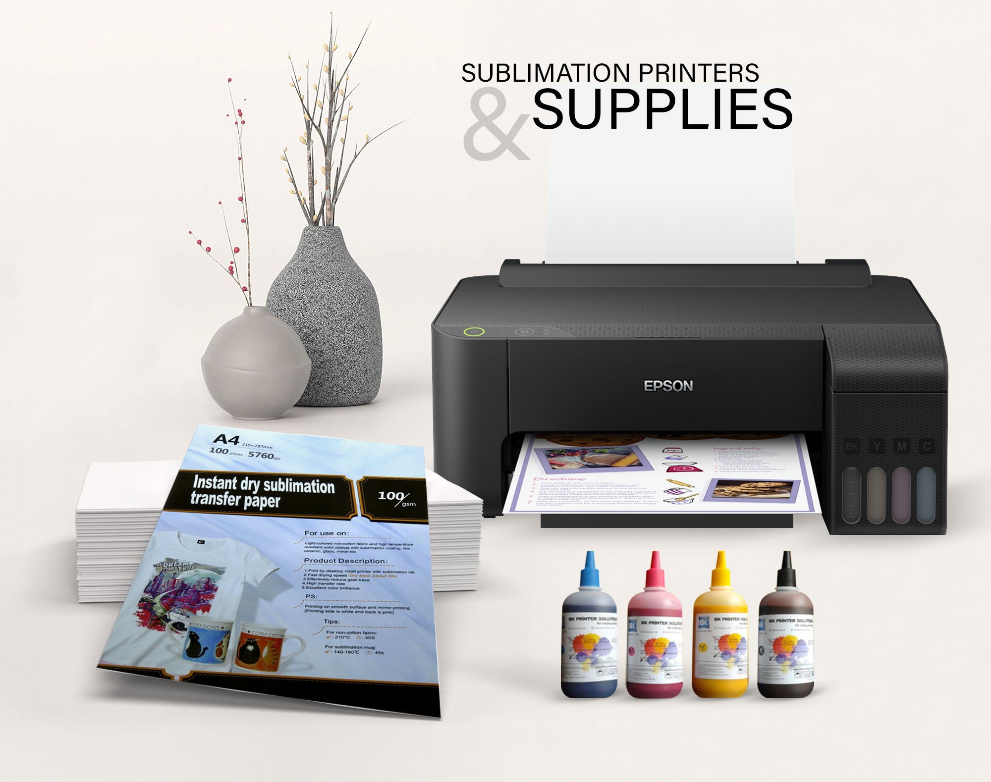 Imprimante à sublimation A4 Epson Ecotank et profil de couleur Sublinova
