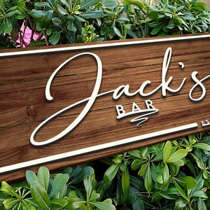 Custom Wooden Bar, Pub and Restaurant Sign, Personalized Man Cave Sign, Home Bar Sign, Pallet Sign, Bar Wall Decor, Welcome Sign, Bar Sign, Family Name Sign, Custom Wood Sign, Personalized Sign, Wall Decor,  wood sign, Name Sign, Bar Wall Hangings