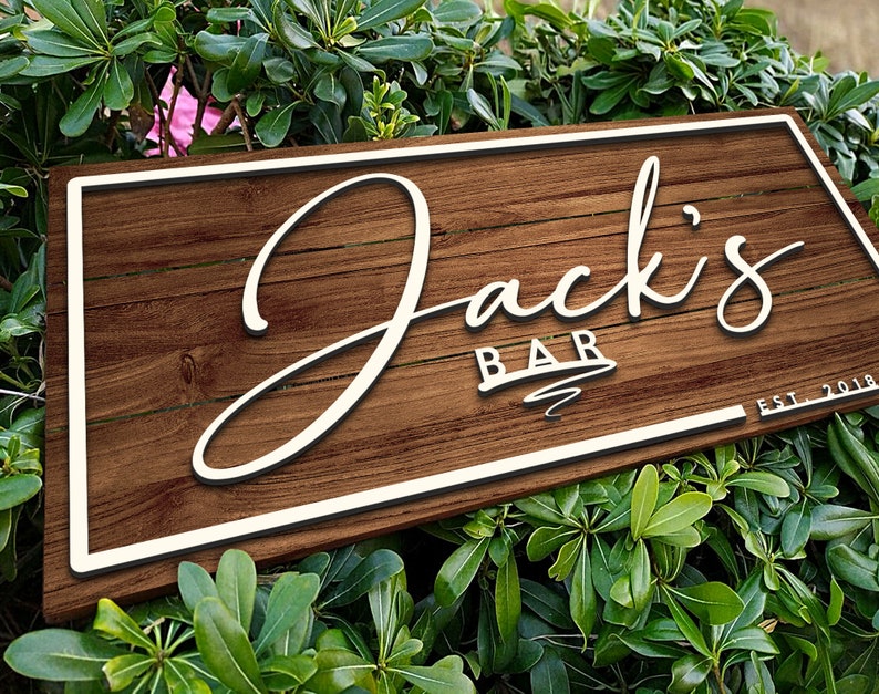 Custom Wooden Bar, Pub and Restaurant Sign, Personalized Man Cave Sign, Home Bar Sign, Pallet Sign, Bar Wall Decor, Welcome Sign, Bar Sign, Family Name Sign, Custom Wood Sign, Personalized Sign, Wall Decor,  wood sign, Name Sign, Bar Wall Hangings