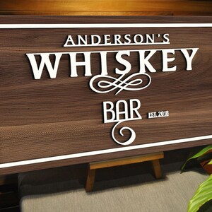 Personalized Bar Sign, Wooden Sign Gift, Custom Wood Sign, Personalized ...