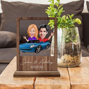 Personalisierte Holz handgemachte 3D Cartoon Named Liebhaber Paar Platte Schmuckstück, Benutzerdefinierte Cartoon Portrait, Valentinstag Geschenk, Wohnkultur, Holz Kunst