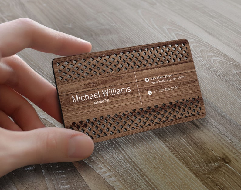 Personalized Wood Laser Cut Business Card, Custom Wooden Business Card, Personal Card, Busineess Card with Logo, Laser Cut Wood Card, company, Customer, business with logo, logo card, laser cut wood, laser cut card, gift for boss, gift for him