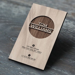 Personalized Wooden Embossed Laser Cut Business Card, Custom Wood Business Card, Personal Card, VIP Busineess Card with Logo, Visiting Card