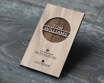 Carte de visite personnalisée en bois gaufrée découpée au laser, carte de visite en bois personnalisée, carte personnelle, carte d’affaires VIP avec logo, carte de visite