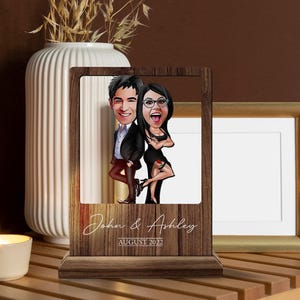 Personalisierte Holz handgemachte 3D Cartoon Named Liebhaber Paar Platte Schmuckstück, Benutzerdefinierte Cartoon Portrait, Valentinstag Geschenk, Wohnkultur, Holz Kunst