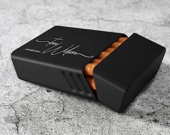 Porte-cigarette gravure laser personnalisé, cadeau étui à cigarettes pour fumeur, boîte à cigarettes personnalisée, étui à cigarettes en métal, cadeau pour lui