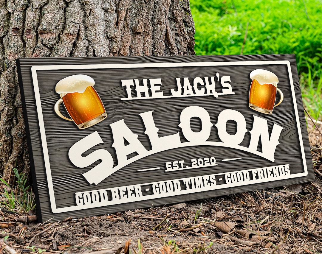 Personalized Wooden Bar Sign, Custom Wood Sign, Personalized Wood Sign ...