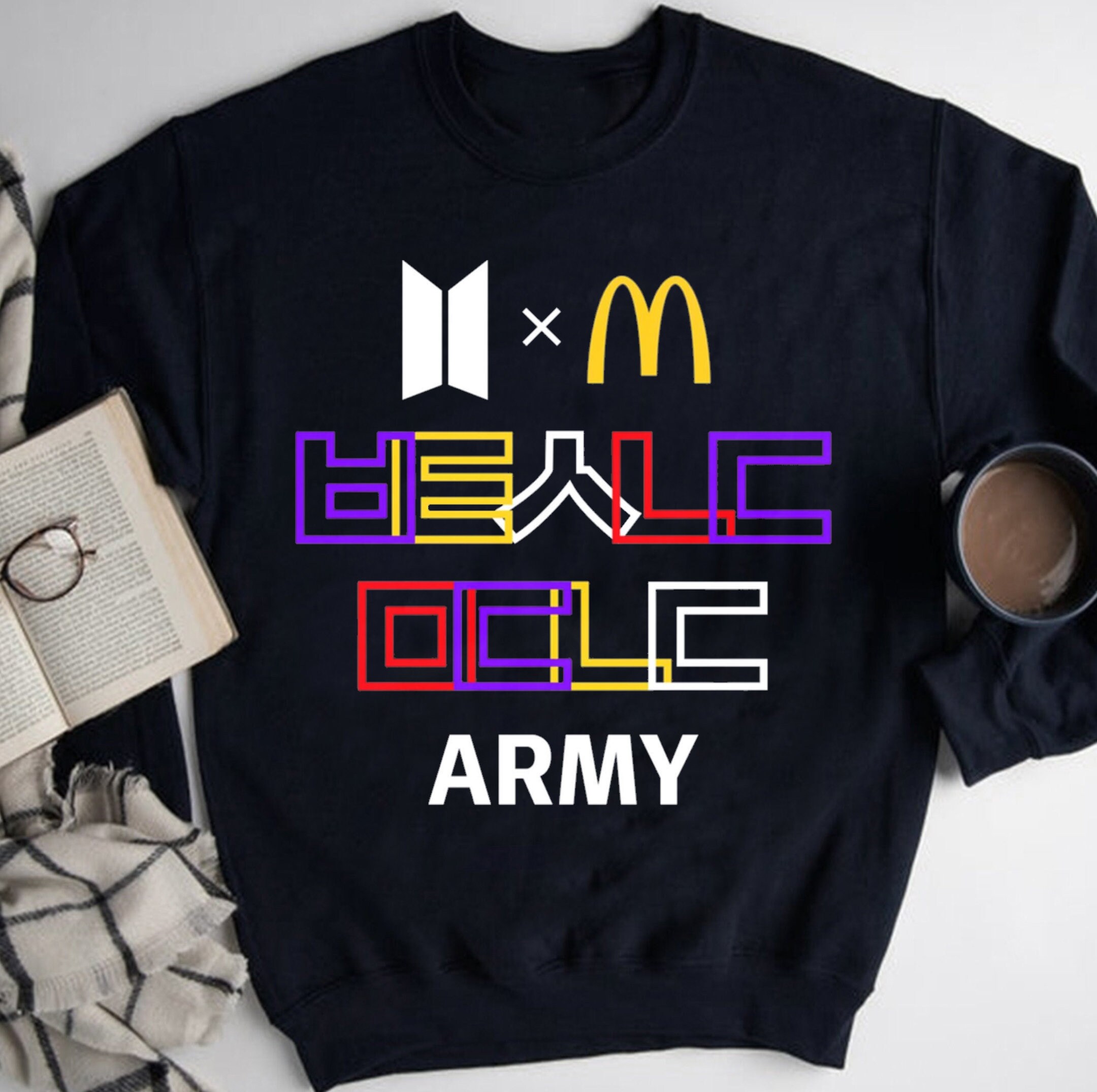 BTS x McDonald's Merch BTS mcdonalds Sweatshirt Vintage | Etsy