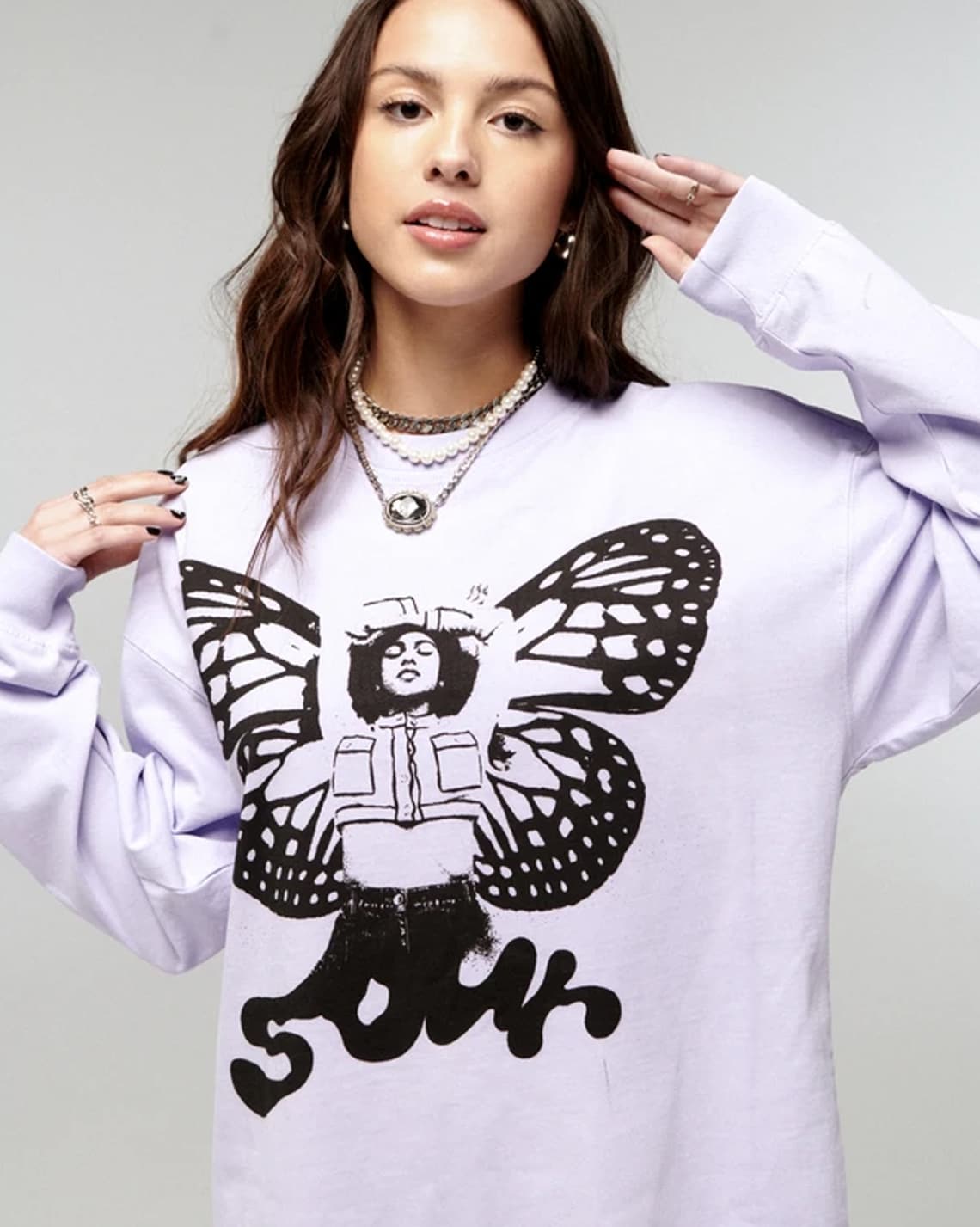 Olivia Rodrigo Shirt SOUR BUTTERFLY Sweatshirt Ligth Purple | Etsy