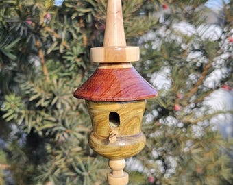 Unique Handmade Birdhouse Ornament