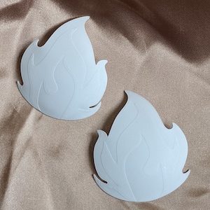 Flame Pastie Bases - 1 pair - Pick a color - Multiple sizes - Burlesque DIY