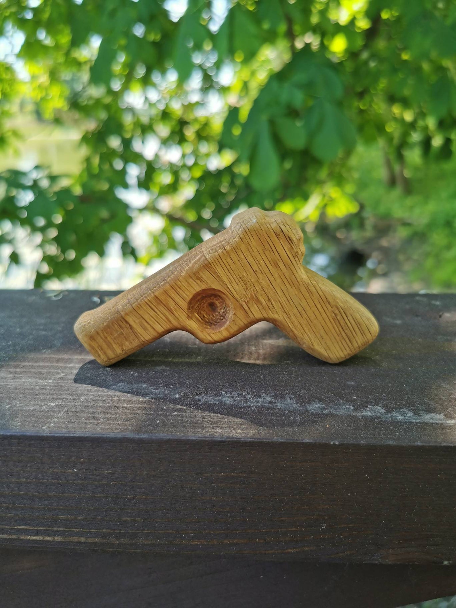 Wooden gun/pistol toy for kids. Handmade natural child's Etsy
