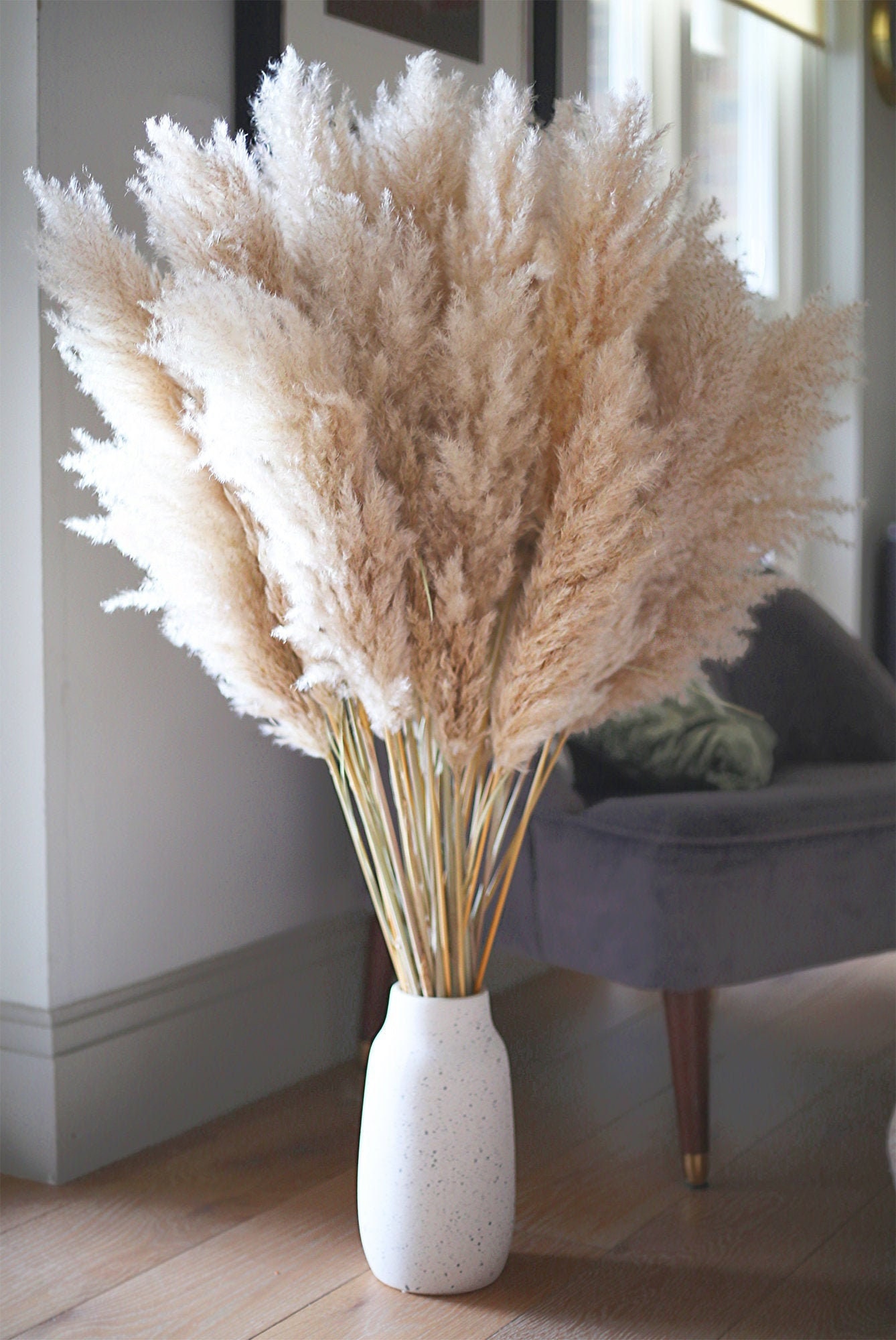 Tall Pampas Grass. 110cm Fluffy Pampas Grass. Birthday Gift. Etsy
