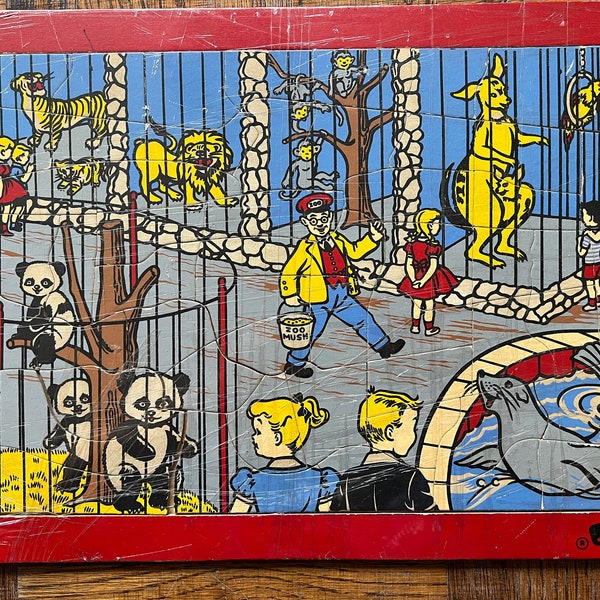 2 Vintage Judy Puzzles, Vintage Zoo Themed Puzzle, School Puzzle,  Large Piece Puzzle