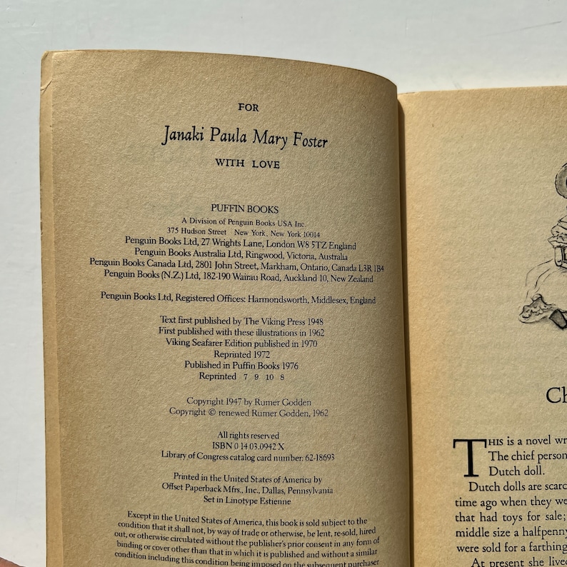 Illustrated by Tasha Tudor, the Doll's House by Rumer Godden, Puffin