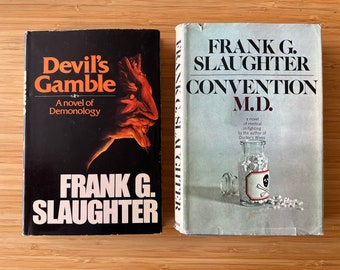 Frank G. Slaughter Books, Devil's Gamble, Convention M.D, Demonology, Medical In-Fighting Book, Horror Thriller Mystery Fiction