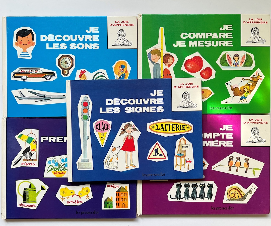 5 French Children's Books, Beautifully Illustrated, La Joie D'apprendre, Homeschool French Book