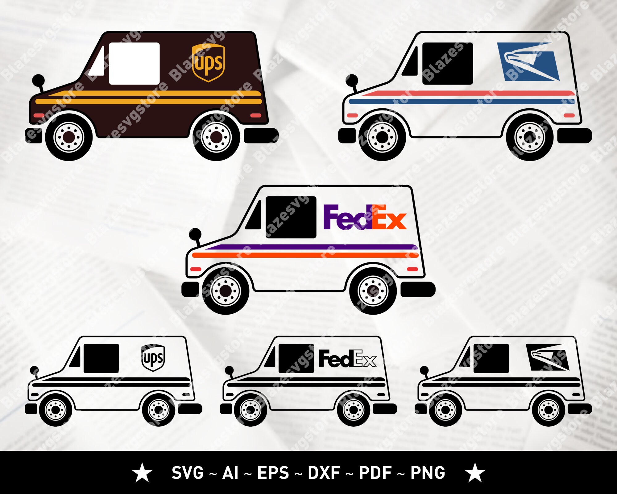 Mail Truck SVG File Postal Truck SVG Post Office Clip Art Etsy