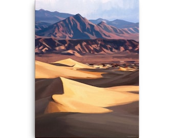 Death Valley National Park, Death Valley Painting,National Parks Art, National Parks Print, National Parks Canvas, California Travel