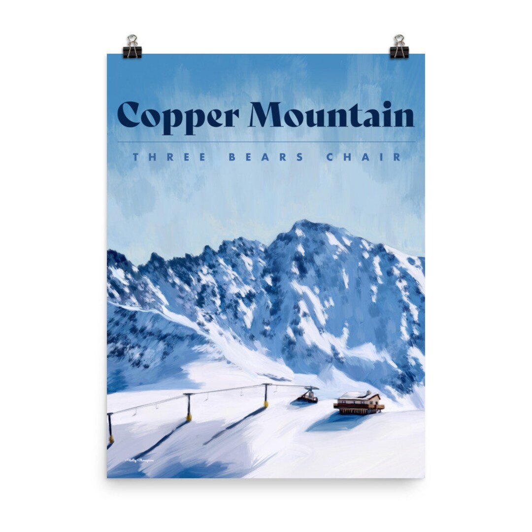 Copper Mountain Poster BIG colorado Ski Poster Colorado Travel Poster