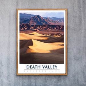 Death Valley National Park National Park Poster Travel Poster National Park Art United States Poster California Travel Poster