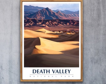 Death Valley National Park National Park Poster Travel Poster National Park Art United States Poster California Travel Poster