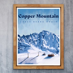 Copper Mountain Poster -Colorado Ski Poster - Colorado Travel Poster - Ski Colorado - Colorado Ski Art - Ski Decoration