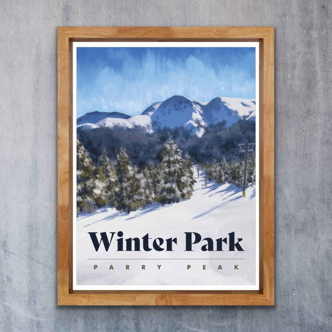 Winter Park Poster colorado Ski Poster Colorado Travel Poster Ski