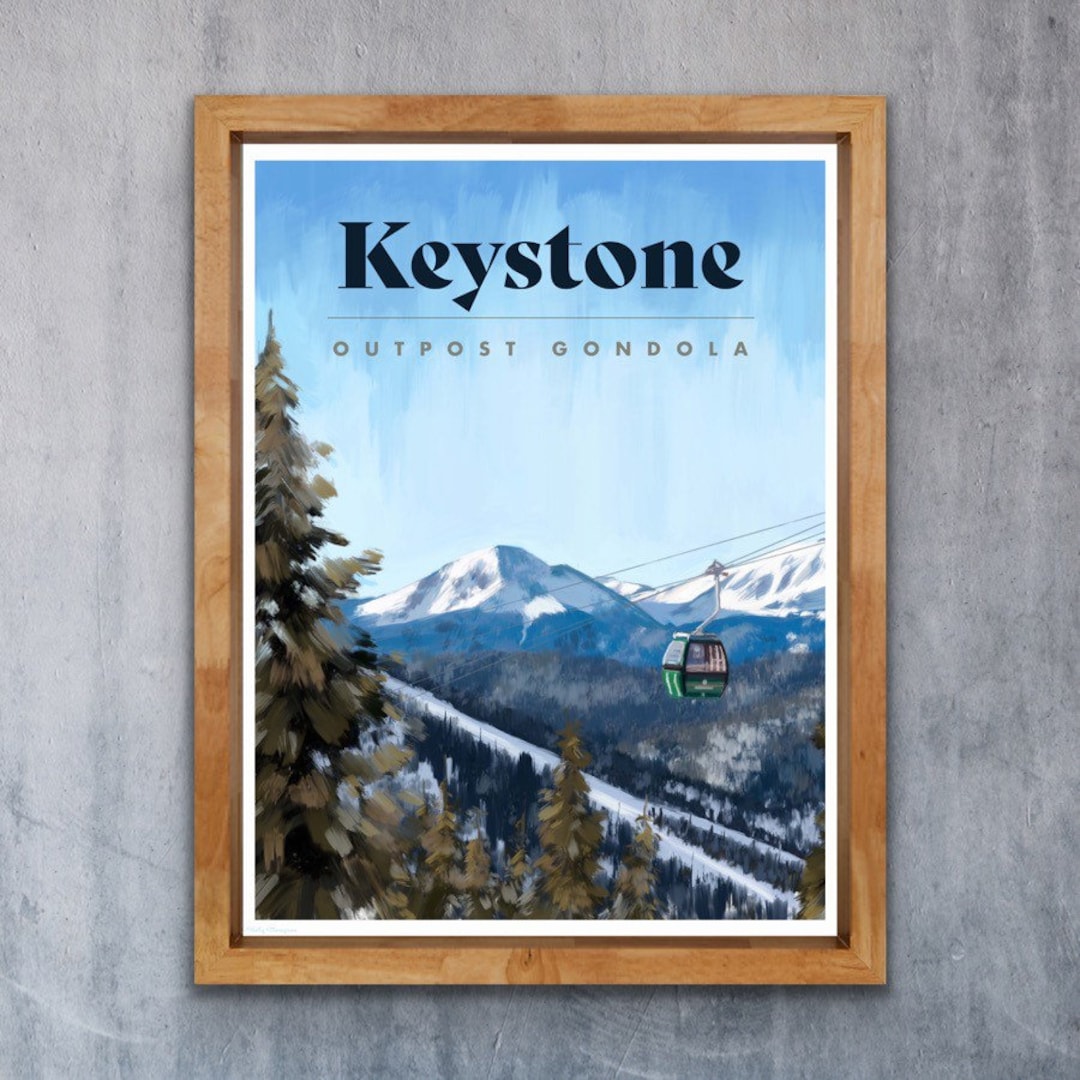 Keystone Poster colorado Ski Poster Colorado Travel Poster Ski Colorado