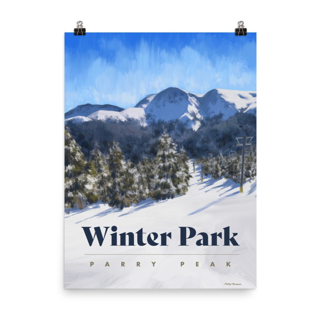 Winter Park Poster BIG colorado Ski Poster Colorado Travel Poster Ski