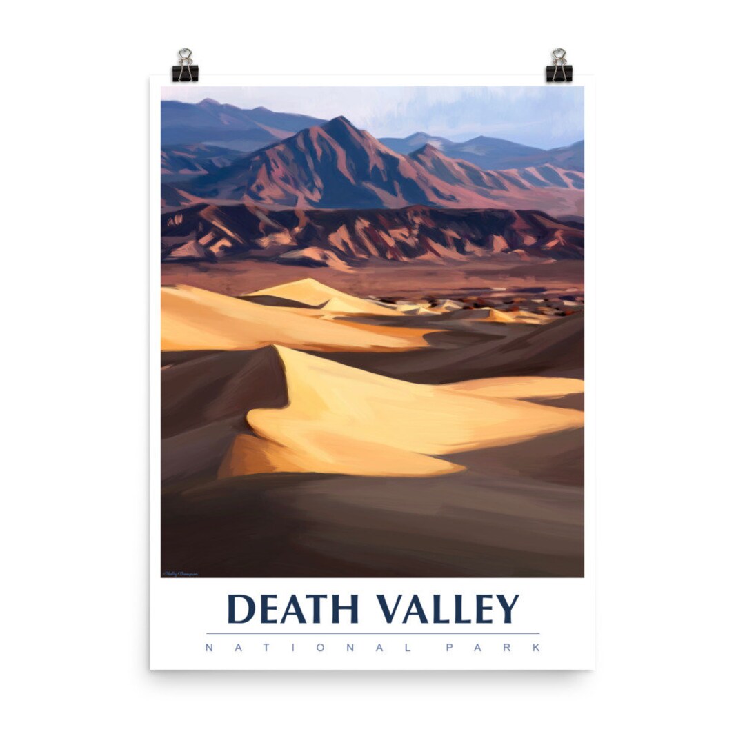 Death Valley National Park Poster With Wooden Hangers National Park