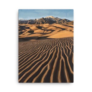 Great Sand Dunes Painting, National Parks Art, National Parks Print, National Parks Canvas, Travel Painting