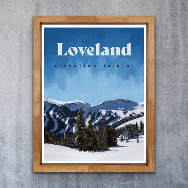 Loveland Poster -Colorado Ski Poster - Colorado Travel Poster - Ski Colorado - Colorado Ski Art - Ski Decoration