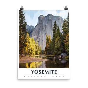 Yosemite National Park National Park National Park Poster Reise Poster National Park Art USA Poster Vintage Poster California