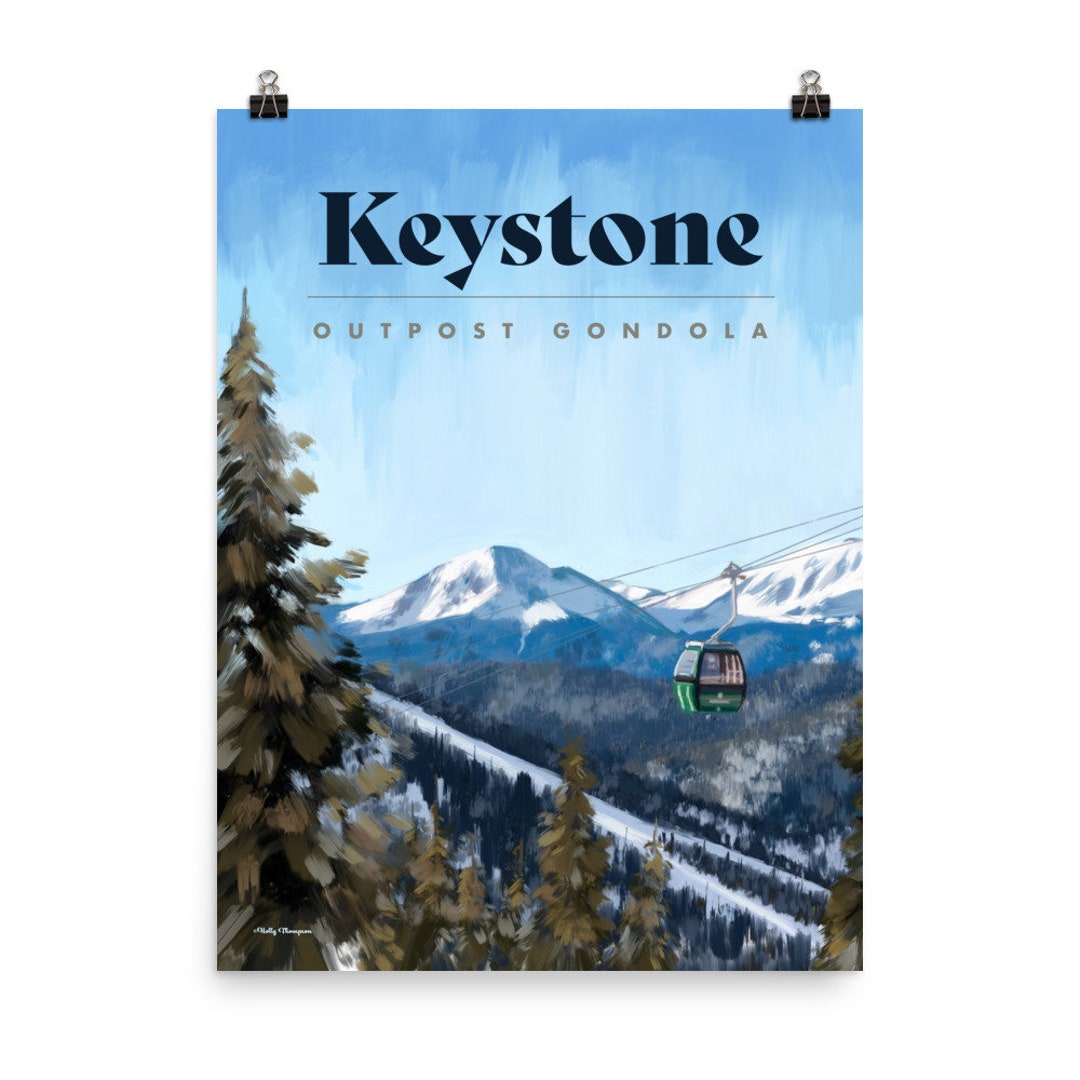 Keystone Poster BIG colorado Ski Poster Colorado Travel Poster Ski