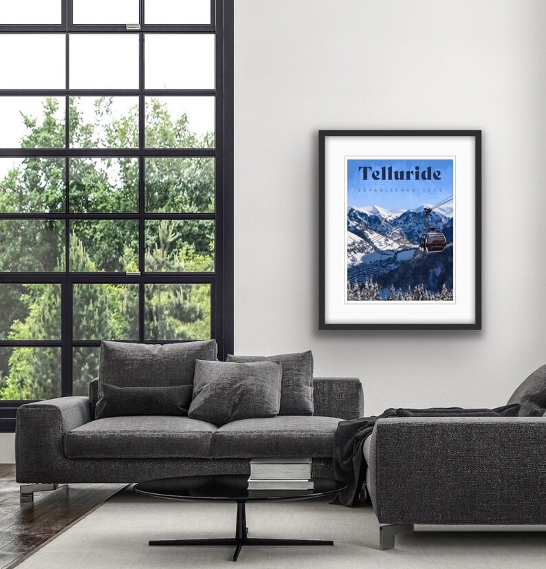 Telluride Poster - BIG -colorado Ski Poster - Colorado Travel Poster ...
